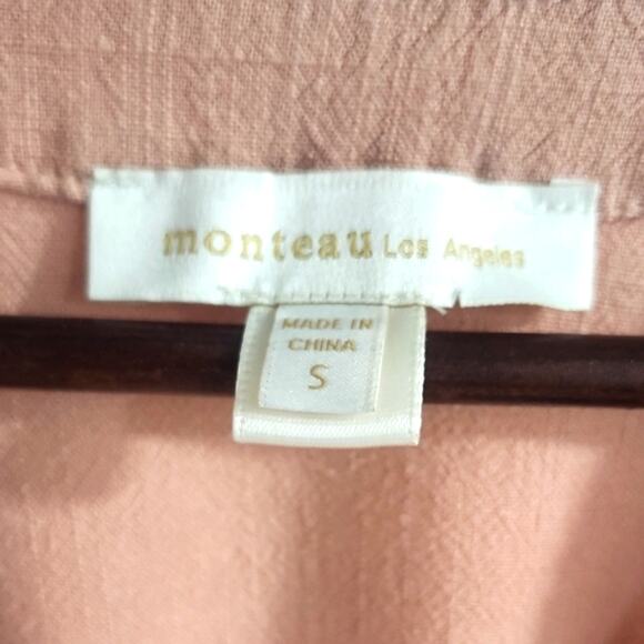 Monteau Sleeveless Ruffle Hem Dress in - Peach Color - Picture 2 of 11